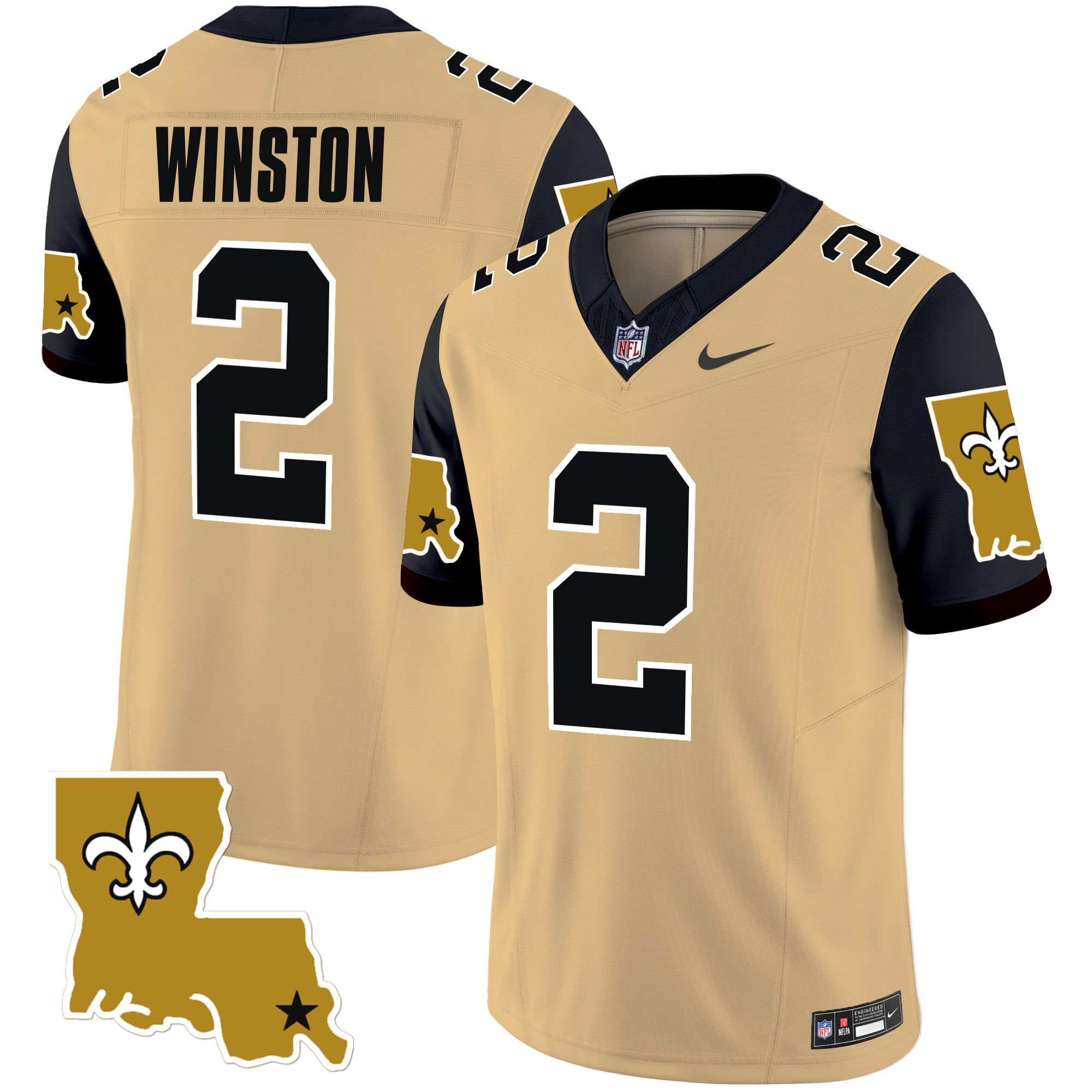 Men New Orleans Saints 2 Winston Yellow 2024 Nike 1987 Legacy Vapor Limited NFL Jersey